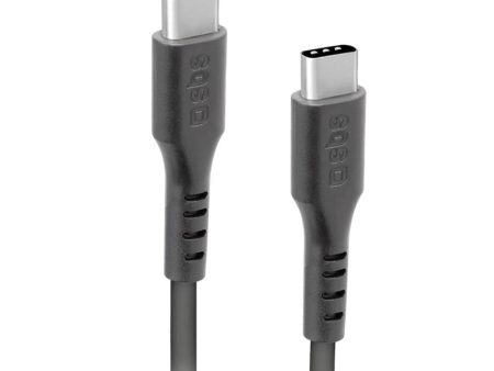 SBS USB-C til USB-C Kabel - 1.5 Meter - 25W (PD) - Sort Fashion