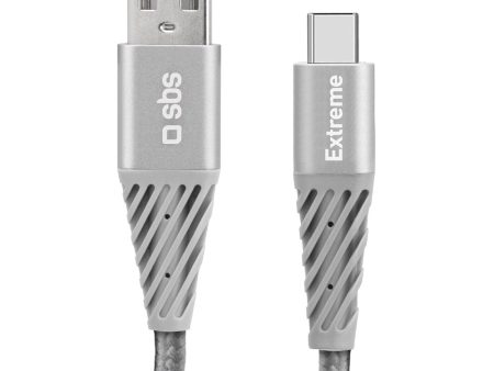 SBS Extreme Collection USB-A til USB-C Flettet Aramid Fiber Kabel - 1.5 Meter - 480 mbit s - Sort For Cheap