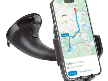 SBS Mobilholder til Instrumentbræt & Forrude m. Trådløs Opladning 10W - Max Mobil: 86mm - Sort Online