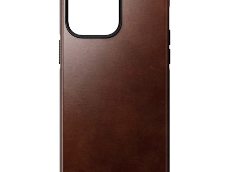 Nomad iPhone 14 Pro Max Modern Horween Leather Cover - MagSafe Kompatibel - Brun Cheap