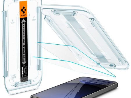 Samsung Galaxy S24 FE Spigen EZ Fit Glas.tR Skærmbeskyttelse - 2 stk. - Case Friendly - Gennemsigtig Sale