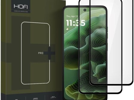 Motorola Moto G35 (5G) Hofi Glass Pro+ Skærmbeskyttelsesglas - Case Friendly - 2 Stk. - Sort Kant Discount