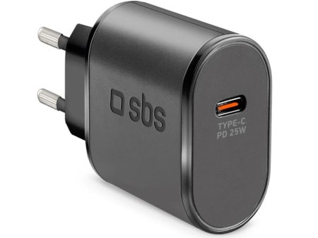 SBS 25W PD Vægoplader m. USB-C - Sort For Cheap