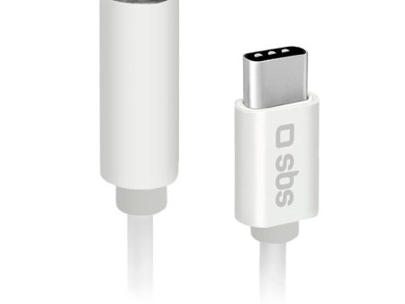 SBS USB-C til 3.5mm Jackstick Adapter 9cm - Hvid For Sale