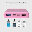 SBS Powerbank 10W m. 2x USB-A & 1x USB-C - 10.000 mAh - Pink Discount