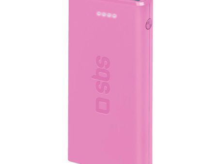 SBS Powerbank 10W m. 2x USB-A & 1x USB-C - 10.000 mAh - Pink Discount