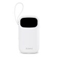 Xceed Powerbank - 10.000 mAh - Indbyggede Kabler - Hurtig Opladning - Hvid Hot on Sale