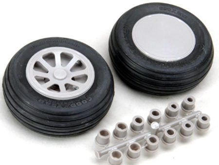 Robart 57.1mm (2.25 ) x 22.2mm Treaded PU Rubber Wheels for Multiple Axle Sizes (2 Pack) Online now