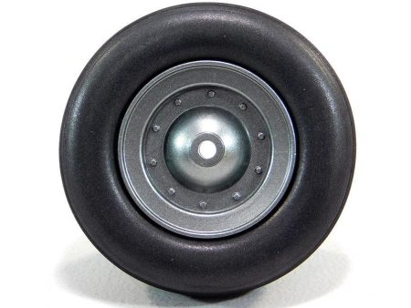 Freewing 68mm (2.6 ) x 20mm Treaded PU Rubber Main Wheel for 3.75mm Axle For Sale