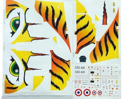 Freewing 80mm EDF Mirage 2000C V2 Waterslide Decals - Tiger Meet on Sale