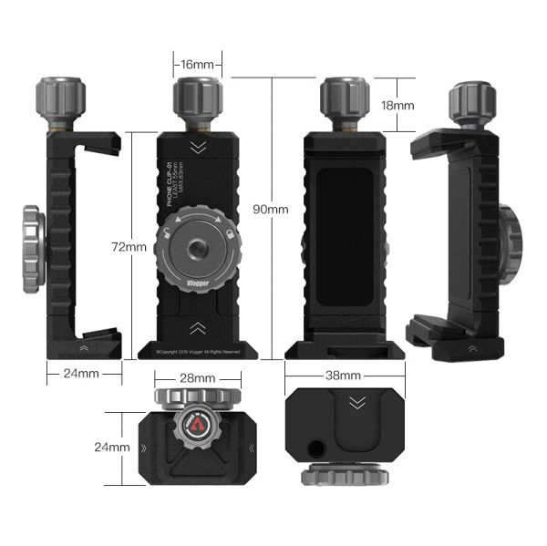 Vlogger Universal Adapter For Mobilephone and SSD Built-in Cold Shoe Mount And 1 4 threaded holes Sale