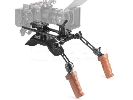 CGPro Pro Camcorder Shoulder Rig With Manfrotto QR Base Plate & ARRI Rosette Wooden Dual Handgrip Online