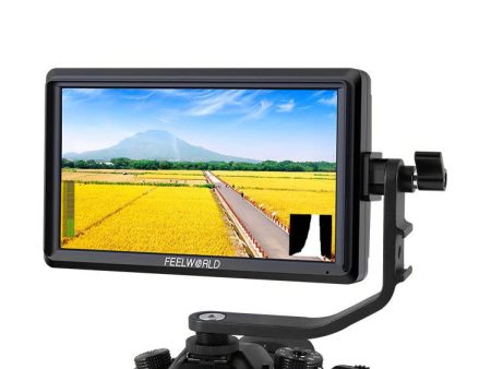 FEELWORLD S55 5.5 Inch DSLR Camera Field Monitor IPS 1280x720 Support 4K HDMI Input Output Tilt Arm Power Output For Discount