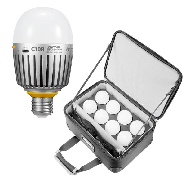 GODOX KNOWLED C10R K8 E27 RGBWW Creative Bulb 8-Light Kit For Practical Set Lighting on Sale